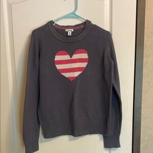 Old Navy Charcoal Sweater with Striped Heart